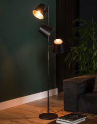industriële vloerlamp drie kappen stoer