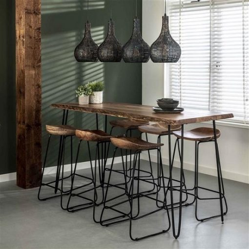 Bartafel boomstam industrieel blank