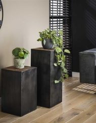 Plantentafel stoer hout metaal