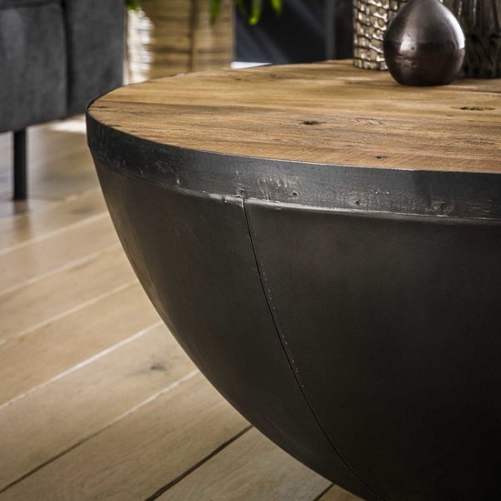 Salontafel hout metaal wonen
