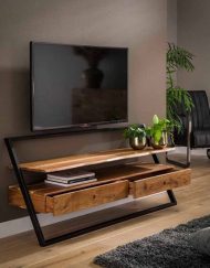 TV meubel twee laden hout