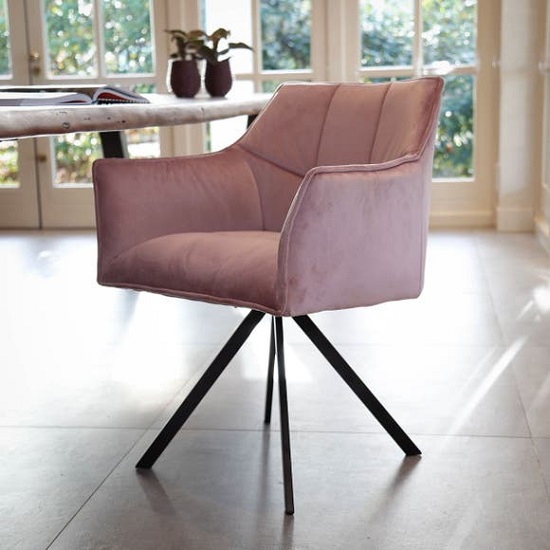 Eetkamerstoel velvet draaibaar