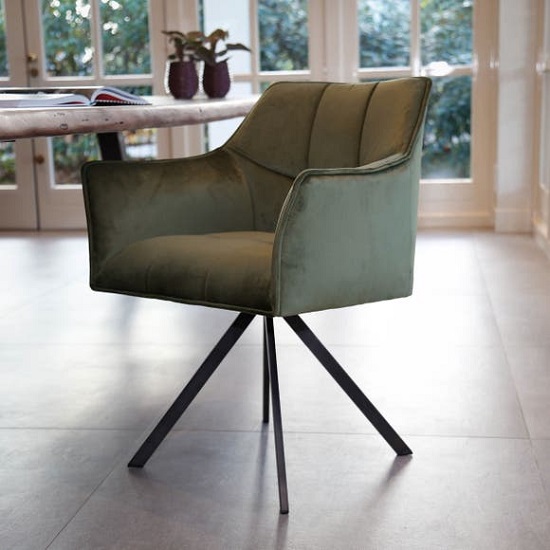 Eetkamerstoel velvet industrieel