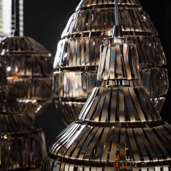 Hanglamp vijf industriëlen metaal