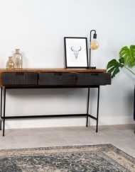 Industriëlen haltafel zwart metaal