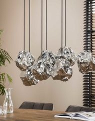 Hanglamp glazen rots kappen