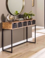 Kaptafel vijf lade industrieel metaal