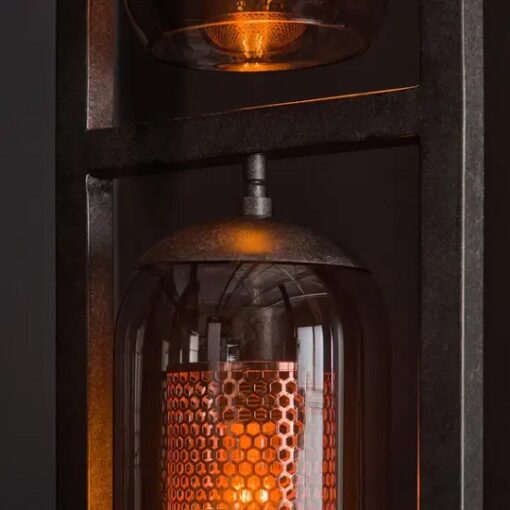 Vloerlamp glas industrieel bank