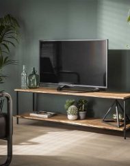 Tv-meubel hout metaal landelijk