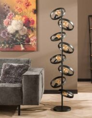 Design vloerlamp zwart cirkel