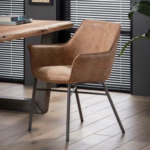 Armstoel comfortabel lederlook