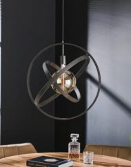 Hanglamp grijs rond industrieel