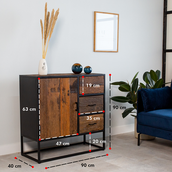 Industrieel ladekast zwart maten