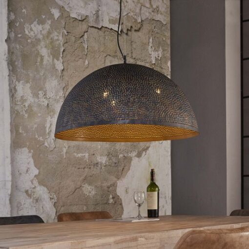 Hanglamp groot zwart bruin