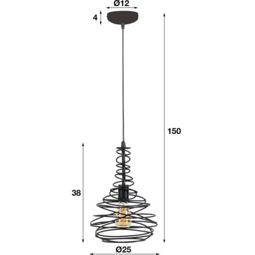 Hanglamp zwart modern metaal