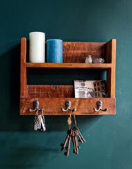 Houten wandrek industrieel