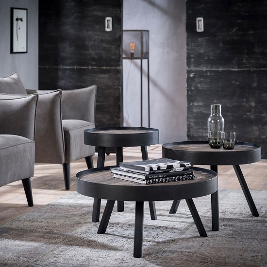 Salontafel industrieel grijs hout