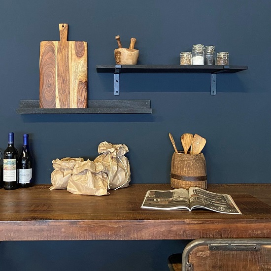 Wandplank industrieel hout