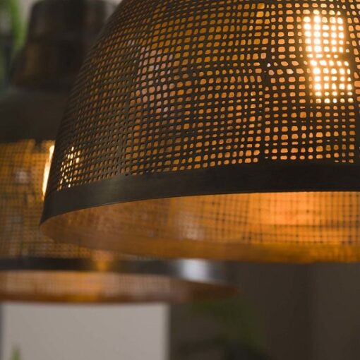 Hanglamp bronzen kap