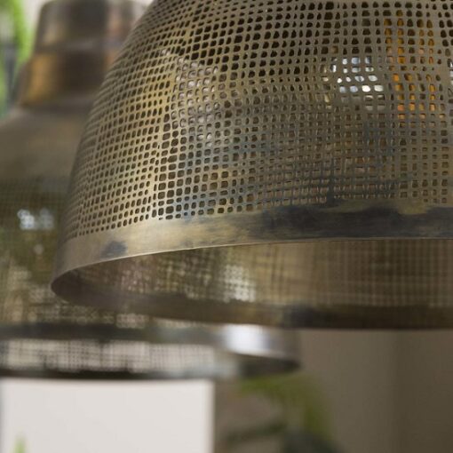 Hanglamp bronzen kap twee