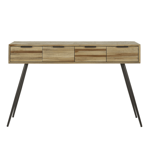 Haltafel teakhout industrieel design