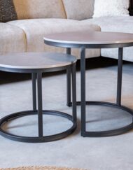 Salontafel marmer grijs set