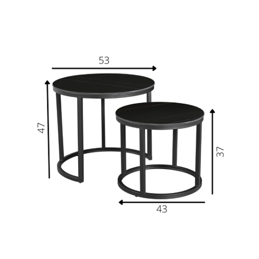 Salontafel marmer zwarten