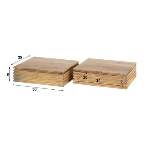 Hangend nachtkastje hout acacia