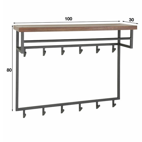 Kapstok-industrieel-hout-metaal