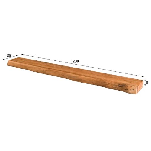 Houten wandplank zwevend 200
