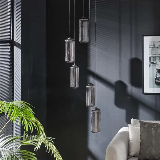 Hanglamp glas vintage bol