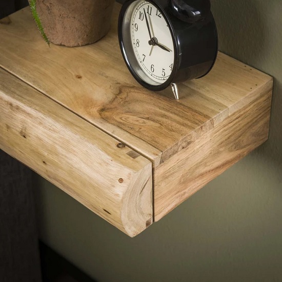 Acaciahout zwevende nachtkastjes slaap