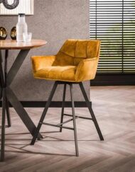 Barkruk armleuning goud