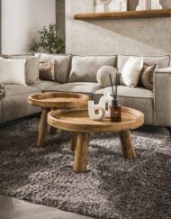 Salontafel rond hout