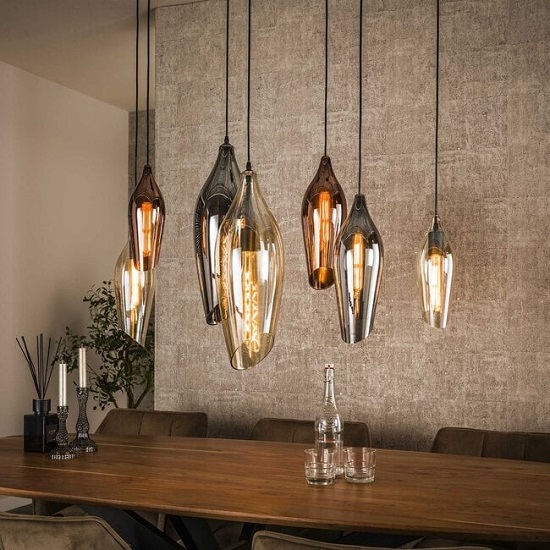 glazen hanglamp design amber