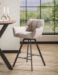 Barkruk boucle stof beige