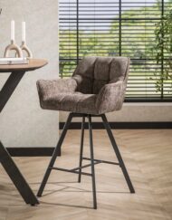 Barkruk draaibaar taupe