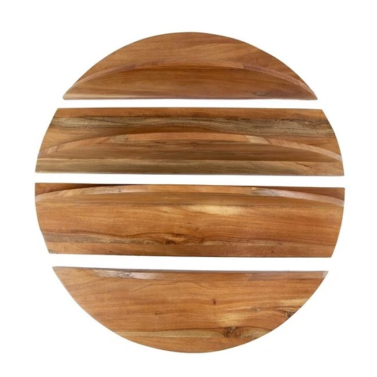 Rond wandrek hout muur