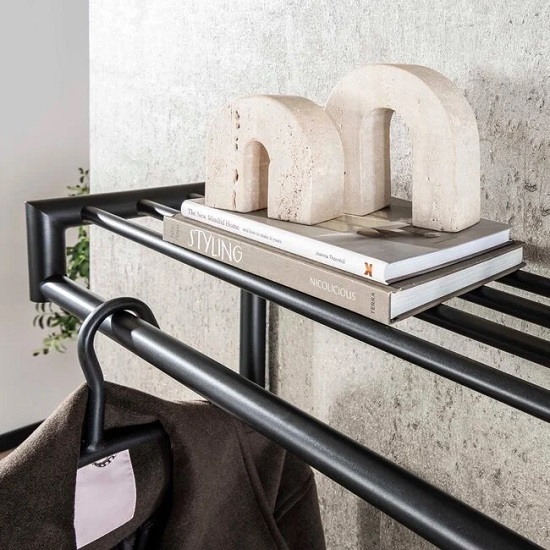 Kapstok met hoedenplank metaal