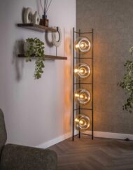 Vloerlamp rond glas